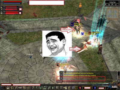 Dexy Warrior Down with Healer in his back.