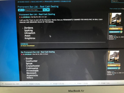 check his name Gosthunter and reason for Ban