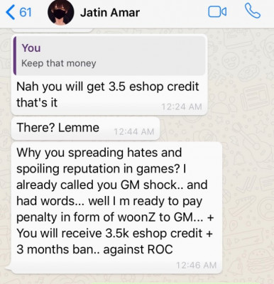 coluded with GM..how can he send me credits???