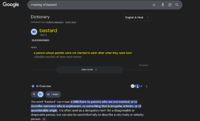 Bastard is not abusive word huh!?