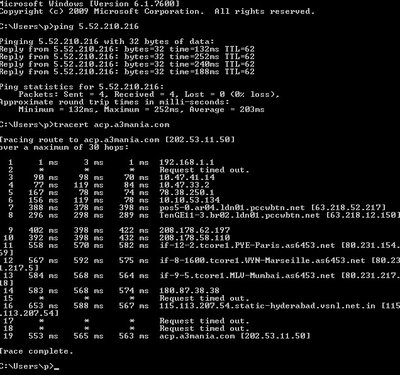 ping and tracert